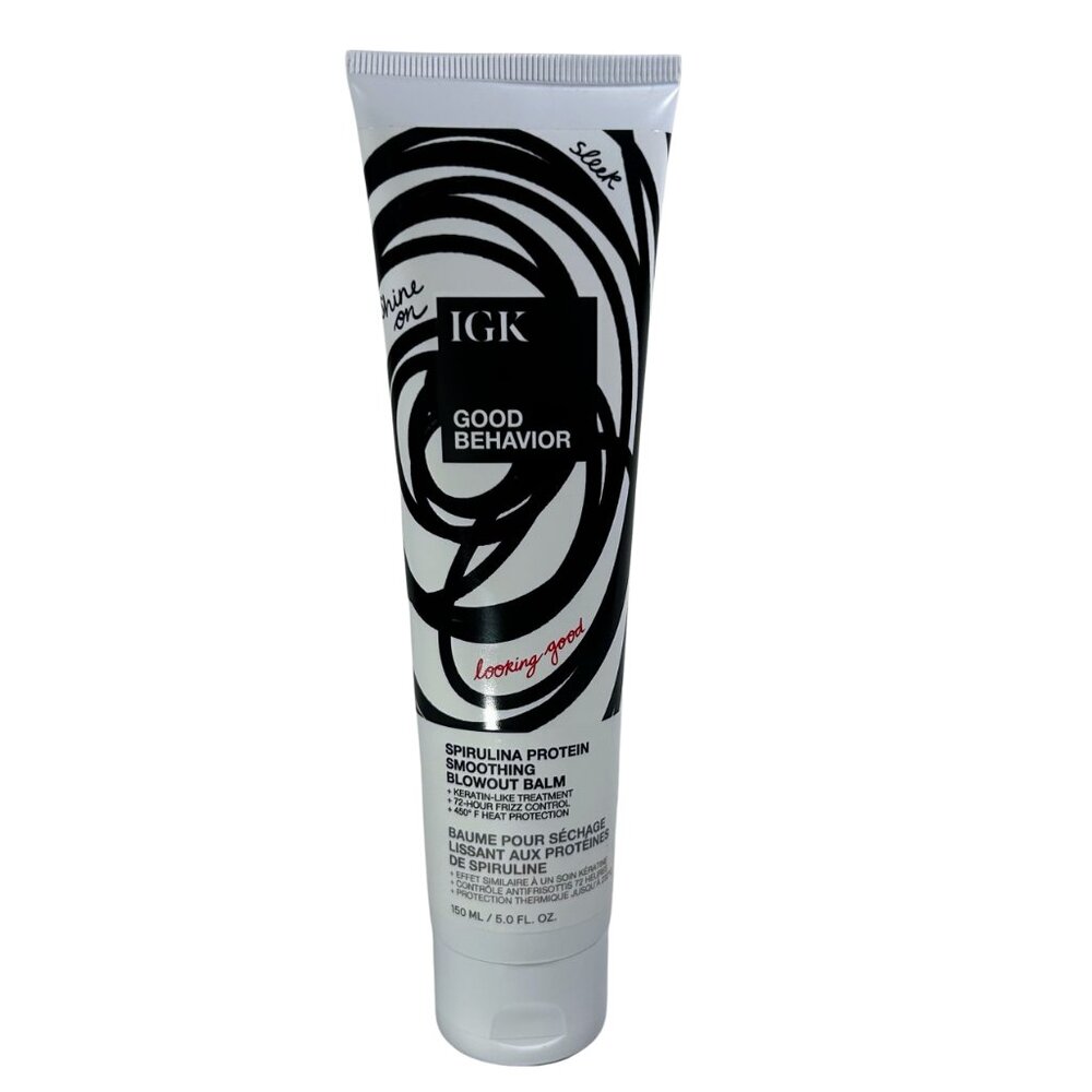 IGK Good Behavior Spirulina Protein Smoothing Blowout Balm NWT